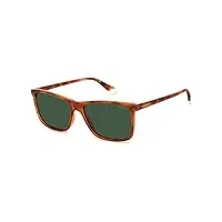 polaroid pld 4137/s sunglasses, 0uc/uc red havana, 58 unisex