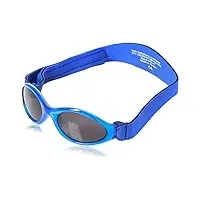 dooky babybanz blue lunettes de soleil pour filles et garçons (adaptées aux bébés de 0 à 2 ans, 100% protection uv-a et uv-b, verres incassables), bleu