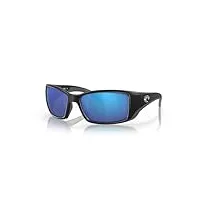 costa del mar sunglasses blackfin matte black polarized blue mirror 580 glass