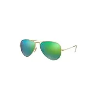 ray-ban - lunettes de soleil - rb3025 aviator metal aviator 55 mm, antique gold (antique gold)/green, 55 mm