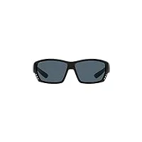 costa del mar thon alley, lunettes de soleil homme, noir mat/gris polarisé-580p, 62 mm