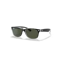 ray-ban lunettes de soleil, unisexe, adulte, 52 mm, couleur de monture: noir,transparent/verres: vert (green classic g-15)