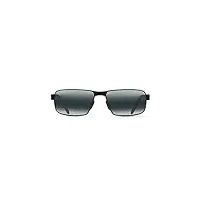 lunettes de soleil maui jim castaway gunmetal/noir gris neutre polar+
