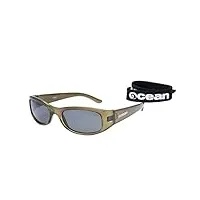 ocean sunglasses - bali - lunettes de soleil polarisées - monture : vert transparent - verres : fumée (17200.5)
