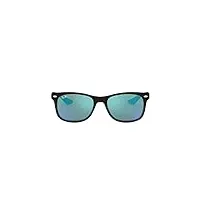 ray ban junior - 9052s - lunettes de soleil mixte, matte black/blue mirror
