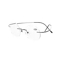 eyekepper lunettes de vue/de lecture titanium lunettes rondes cercle +1.75