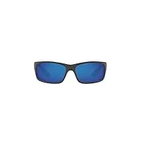 neuf costa del mar jo 98 jose gris mat rectangulaire lunettes de soleil pour homme - gris - blue mirror 580 glass lens,
