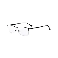 eyekepper lunettes de vue/de lecture de qualite - forme rectangle - ultra mince - monture metalique demi-cerclee +0.75