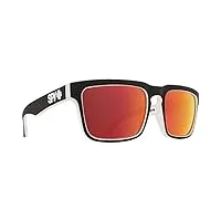 spy casque sunglasses lunettes de soleil, whitewall-happy gray green w/red spectra, 57 homme