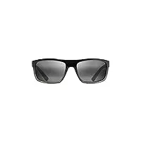 maui jim byron bay lunettes, black matte rubber, 62/19/125 unisexe adultes, caoutchouc noir mat