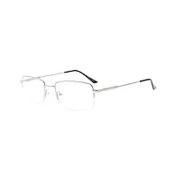 eyekepper lunettes de vue - monture metal et titane - pont souple - lunettes de lecture pour hommes (argent,+1.00)