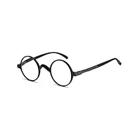 eyekepper lunettes de vue/lunettes de lecture vintage ronde style professeur (noir,+1.50)