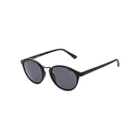 le specs paradox lunettes de soleil pour homme et femme, monture ronde, avec protection uv, fumé mono/noir mat, taille unique