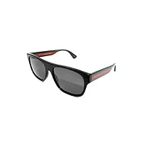gucci lunettes de soleil gg0341s black/grey brown 56/17/150 homme