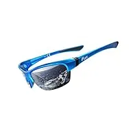 icecube avento lunettes de soleil de sport polarisées uv400 avec fonction antidérapante et cadre léger pour homme et femme lors de la conduite, de la course (bleu)