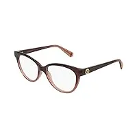 lunettes de vue gucci gg0373o brown beige 52/16/140 femme