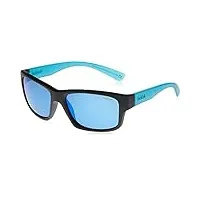 bollé - holman floatable black crystal blue matte - offshore blue polarized, lunettes de soleil, medium, mixte adulte