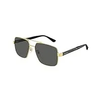 gucci gg0529s-001-60 lunettes de soleil, gold-schwarz, 60.0 mixte adulte
