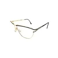 charme lunettes de vue femme 7059 noir et or 303 vintage, noir et or., 59