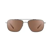 serengeti mixte spello lunettes de soleil, shiny gunmetal/dark brown/chocolate brown, talla Única