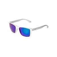 lunettes de soleil grail pour hommes et femmes - miroir - protection 100% uv400 - lentilles a huile décentrées - matériau durable – lunette de soleil unisexe - design stylé - blanc