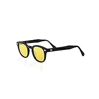 x-lab 8004 lunettes de soleil style moscot, 48 mm, noir/jaune, unisexe