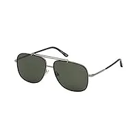 lunettes de soleil tom ford benton ft 0693 ruthenium/green 58/15/145 homme