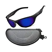 zillerate lunette de soleil homme polarisée pour conduite, vélo, golf, ski, pêche et course à pied, protection uv400, monture légère confortable en tr90, accessoires et étui rigide, bleu