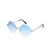 kuandar gla lunettes de soleil pour femmes, anti uv400, sans cadre, lunettes de soleil polarisées, modernes et fashion, réfléchissantes, pour femmes, d