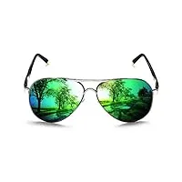 rocknight lunettes de soleil aviateur monture en métal polarisé uv400 lunettes de soleil pêche voyage vert lunettes de soleil élégant couple léger