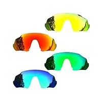 soodase pour oakley flight jacket des lunettes de soleil rouge/bleu/doré/vert verres de remplacement polarisés