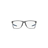oakley ox8169f activate low bridge fit square lunettes de vue pour homme, verres gris poli/fumée/démonstration