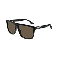 gucci lunettes de soleil gg0748s black/brown 59/17/145 homme