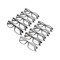 lunettes de lecture unisexe, lunettes de lecture, lunettes de vue, lunettes de lecture de style classique, monture noire, lot de lunettes pas cher pour la lecture (+3.00)