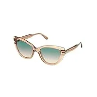 tom ford lunettes de soleil anya ft 0762 transparent light brown/green shaded 55/20/140 femme