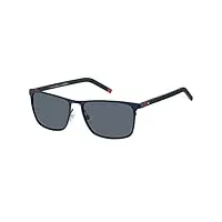 tommy hilfiger th 1716/s sunglasses, mtbluered, 57 homme