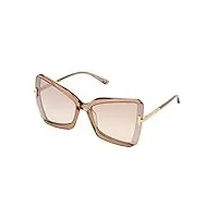tom ford ft0766 shiny beige 57g ft0766 butterfly sunglasses lens category 2 size 63mm