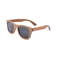 shinu lunettes de soleil en bois avec lentille polarisee lunettes de soleil en bambou a la main pour hommes et femmes-fg6016