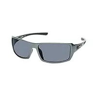 harley-davidson lunettes de soleil de sport peu profondes pour homme, monture gris brillant et verres fum s, gris