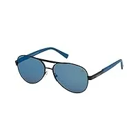 lunettes de soleil timberland tb9214 black/blue 61/15/150 unisexe