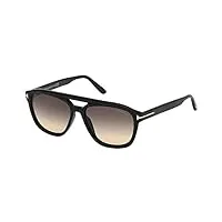 tom ford lunettes de soleil gerrard ft 0776 shiny black/smoke shaded 56/16/145 homme