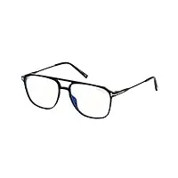 tom ford lunettes de vue ft 5665-b blue block shiny black/blue filter 54/16/145 homme