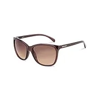 calvin klein lunettes de soleil carrées ck19565s pour femme, marron laiteux/marron dégradé