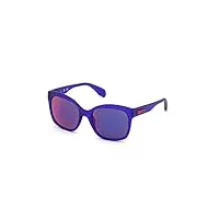 adidas or0012 lunettes de soleil, matte violet/blu mirror, 54 femme