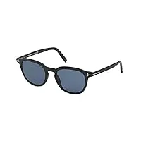 tom ford lunettes de soleil pax ft 0816 matte black/blue 51/21/145 homme