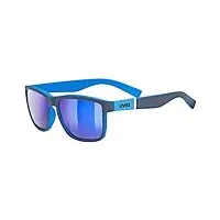 uvex lgl 39 - lunettes de soleil pour hommes et femmes - effet miroir - catégorie de filtre 3 - grey matt blue/mirror blue - one size