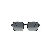ray-ban rb1973 square ii lunettes de soleil, noir sur chevron gris/bordeaux, 53 mixte adulte