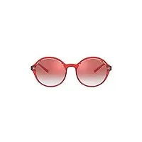 a|x armani exchange lunettes de soleil basses ax4101sf pour femme, rouge brillant/rouge miroir dégradé/rouge, 55 mm