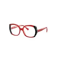 alain mikli lunettes de vue antinea 0a03116 red black 55/18/145 femme
