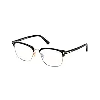 tom ford lunettes de vue ft 5683-b blue block shiny black/blue filter 54/18/145 homme